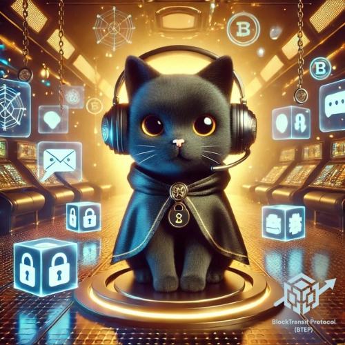 Secure cat with headphones representing BTEP